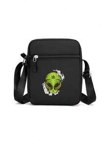 1 件迷你斜挎包，足球爱好者时尚单肩包新款黑色足球元素斜挎包休闲手机包，时尚轻巧，可调节肩带，拉链开合，适合上班、通勤、工作、约会、购物、上学、度假、户外休闲、旅行、购物等日常使用，送给朋友的生日礼物。