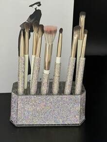 1pc Rhinestone 26-Hole Acrylic Transparent Nail Art Organizer Holder - Multicolor - View 2