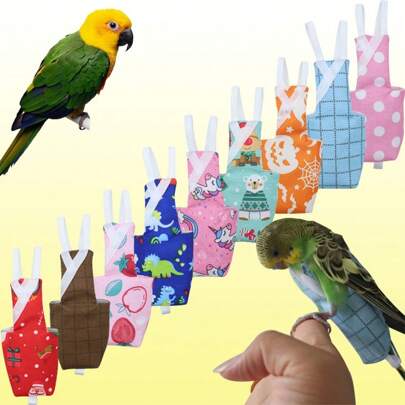 1 件鹦鹉尿布、可调节鸟尿裤收集器、宠物鸟用品
