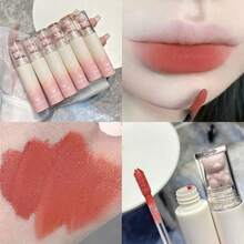 1 Pc Cute Bear Design Matte Velvet Lip Gloss, Everyday Lip Makeup - 彩色 - 查看 3