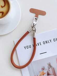 1 件彩色手工手机挂绳，创意涤纶腕带手机挂饰