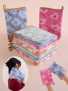 9/3pcs Ultra-Fine Fiber Face Makeup Remover Gloves, Reusable, Water Cleansing Facial Makeup And Impurities, Finger Towel, Sweat Wipe Gloves, Absorbent And Soft - Multicolor - View 2