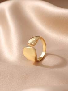 1枚简约不锈钢花朵开口戒指，适合女性日常、节日、派对佩戴，也可作为母亲节礼物 - 花朵 - 查看 19