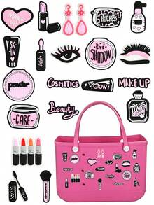 18/16/件 Bogg 包饰非洲风沙滩包配件轻便防水夹子适用于夏季手提包、泳池包和旅行包，适合女士女孩 - 彩色 - 查看 13