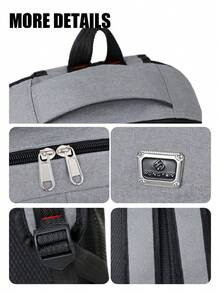 旅行笔记本电脑背包，商务防盗超薄坚固笔记本电脑背包，大学学校电脑包礼物，适合男女，适合 15.6 英寸笔记本电脑 - 彩色 - 查看 8