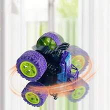 1pc Macaron Color Toy 4WD Inertial Off-Road Car, Stunt Car, Durable Toy Car For Flea Market, Suitable For Boys And Girls, Outdoor And Indoor Interactive Toy Car, Portable Mini Stunt Toy Car, Suitable As Classroom Rewards - Multicolor - View 8