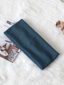 Diadema a rayas de color liso para mujer (1 pieza), versátil para lavarse la cara, maquillarse, hacer deporte, usar a diario, como accesorio para el cabello, ideal para otoño, viajes y como detalle para rellenar calcetines navideños.