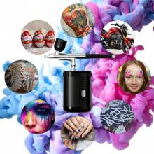1pc Airbrush Kit 1200mah Airbrush Set With Compressor Portable Airbrush Set For Makeup Cake Decoration Model Painting Nail Art Barber