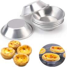 Aluminum Egg Tart Molds, Dessert Mold Pans, Nonstick Reusable - Multicolor - View 1