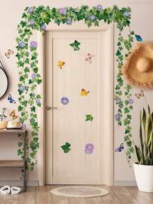 1 cuộn miếng dán sàn họa tiết lá, miếng dán, decal dán tường, decal vinyl trang trí nhà cửa, vật dụng trang trí mùa xuân làm mới ngôi nhà của bạn, miếng dán trang trí lễ hội quà tặng sinh nhật tốt nghiệp - màu xanh lá - Xem 11