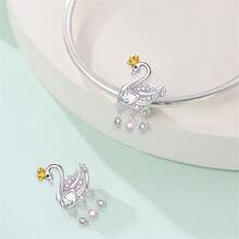Mặt dây chuyền hình hoạt hình mạ bạc 925 mới, thích hợp để tự làm vòng tay, món quà trang sức thời trang dành cho phụ nữ. - Nhiều màu - Xem 5