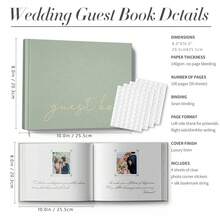 408 张照片留言簿 - 10 英寸 x 8 英寸个性化婚礼相册留言簿，带金箔，适用于婚礼、迎婴派对活动