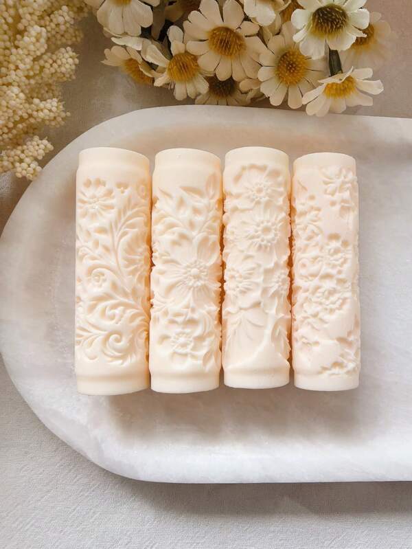 أداة نقش بنمط فرنسي لصناعة الأقراط من الطين اللين، أسطوانة ذات ملمس طين البوليمر، قاطع متناسق لصناعة الطين، مصنوع من مواد بلاستيكية متينة، قواطع طين لصناعة المجوهرات