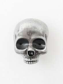 1 件复活节万圣节骷髅海盗胸针女巫合金水钻徽章金属首饰 - 復古銀色 - 查看 9