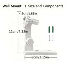 1pc/2pcs Wall-Mounted Camera Bracket, Suitable For Indoor Wireless Network Security Camera Hanging Wall-Mounted Support Base, Camera Bracket No Nail Wall-Mounted Camera Security Fixed Frame Adhesive Base Screws, Suitable For Dome Camera Bracket Monitoring CCTV