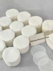 300片椭圆形清洁垫，适合面部使用，高品质卸妆垫，低过敏性无绒圆形，适合所有肤质，一次性美容湿巾，无纺布洁面巾 - 彩色 - 查看 3