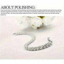 Internet Celebrity Super Hot Heart-Shaped High-Grade Diamond-Plated Silver Roman Bracelet For Girls Fashion Crystal Bracelet Hand String Hand Jewelry - 銀色 - 查看 7