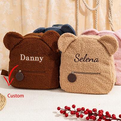 Personalized Embroidered Teddy Bear Backpack,Customized Fluffy Teddy Bear Bag For Kid,Teddy Kids Backpack,Personalised Kids Backpack, Gift For Children,Multi-Functional,Ornamental,Letter,Stylish,Modern,Colorful,Cute,Adorable,Casual,Custom,Personalised,Unique,Customized,Ideal Gifts For Him,Ideal Gifts For Her,Easy Comfort