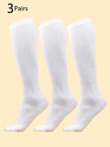 1 Pair Copper Wellow Compression Socks 15-20 Mmhg Knee High Pregnant Nurses Pregnancy Maternity Medical Cute Sports Gold Fit Cycling Adult Support Hose Circulation Long, For Gym, Fall