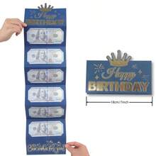 1pcsSurprise Birthday Gift Box Cash Envelope With 6 Slots - Elegant Black And Gold Design, Festive Wallet Wallet, Suitable For Any Birthday Celebration, Unique Cartoon Fantasy Theme Souvenirs, Cash Gift Display; Elegant Gift Envelope Box; Exquisite Souvenirs - Multicolor - View 7