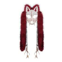 1pc Viking Warrior & Werewolf Mask - Faux Fur Headpiece, Perfect For Halloween, Rave Parties & Winter Novelty Costumes Halloween Party Decor