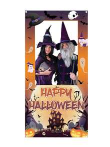 1PC-Halloween Party Decoration Theme Photo Prop Backdrop Indoor And Outdoor Photo Booth Frame For Birthday Party Decor Supplies - Multicolor - View 7