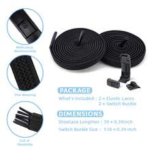 2PCS Set Of 39.37 Inch Corrugated Sports Shoelaces, Lightweight, Woven, Solid Color, Adjustable, Including 2 Shoelaces And 2 Buckles, Hand Washed