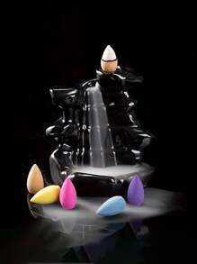 100 szt. naturalnych stożków kadzidełkowych z przepływem zwrotnym: jaśmin, róża, lilia, drzewo sandałowe, osmantus, piołun, agar, lawenda