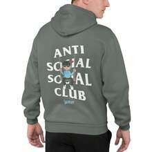 Sudadera Hoodie Anti Social Club Sadboys Columpio Unisex con Capucha - Gris - Ver 1