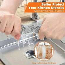 10/20 Pack Microfiber Wire Cleaning Pads - Double-Sided Reusable Kitchen Soap Washing Pads For Scratch-Free Dishwashing, Cutlery And Cookware Cleaning