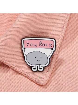 可爱卡通珐琅徽章，“你真棒”装饰胸针，翻领包徽章，珠宝礼品，趣味徽章，可爱服装配饰徽章，服装和包包徽章，玩具，圣诞节，酷米，趣味，徽章，圣诞配饰，圣诞服装，趣味礼品，小丑配饰