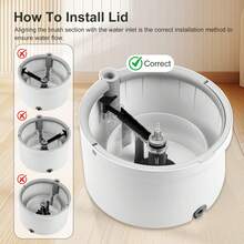 Spin Mop And Bucket Set With Separation Dirty And Clean Water System Self Wringing Square Mop And Bucket With 3 Washable Microfiber Pads 360 Rotating Clean Mop For Home Cleaning (Mop Set With 3 Pads) - 白色 - 查看 7
