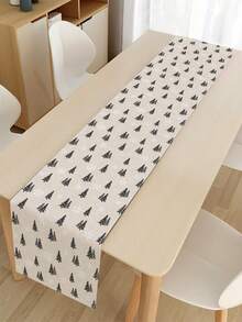 1 件圣诞亚麻桌旗，圣诞快乐桌布，圣诞树设计，183 * 33 厘米圣诞桌布，圣诞快乐装饰，圣诞派对用品，圣诞装饰，家居圣诞装饰，圣诞礼物，圣诞厨房用品，