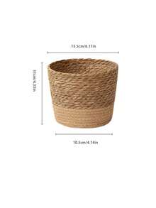 1 chậu trồng cây đan bằng cỏ biển tự nhiên phong cách Bắc Âu mới, chậu cây mây, giỏ hoa trang trí nhà cửa, chậu trồng cây đa năng trong vườn (Kích thước thực tế có thể thay đổi đôi chút) - Nhiều màu - Xem 11