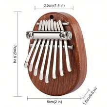 Mini Thumb Piano Finger Piano Portable Instrument Portable 8-Tone Beginners Portable Instrument (Adults Only) - Style 1 - View 3
