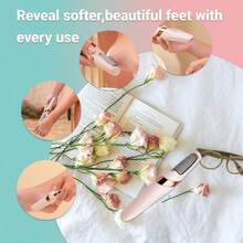 Electric Foot File, Foot Callus Remover, Equipped With Two Different Grinding Heads, Two Speed Settings, Automatic Lighting, For Better Removal Of Foot Calluses The First Choice For Giving Gifts, Perfect For Loved Ones, Mothers, And Elders. - Hồng - Xem 7