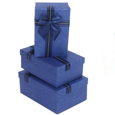 Juego de 3 Cajas de Regalo Caja con Tapa para Boda Aniversario Cumpleaños