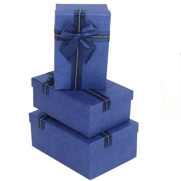Juego de 3 Cajas de Regalo Caja con Tapa para Boda Aniversario Cumpleaños
