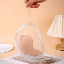 1pc PVC Silicone Invisible Bra Bag Chest Patch Storage Bag, Multi-Function Transparent Bag, Sun Protection Skin Care Storage Bag, Travel Portable Milk Patch Waterproof Storage Bag - Multicolor - View 4