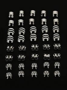 40PCS Hair Jewelry For Braids Gold Hair Cuffs Multi Style Rings Adjustable Hair Beads For Braid Loc Dreadlock Accessories For Women And Girls