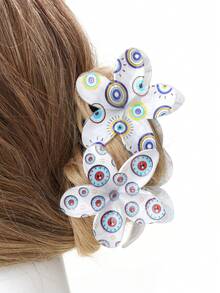 1 Stück/6 Stück Set mit witzigem Augen-Muster, Blumen-Dekor Haarclips, Damen Lässig Fashion interessante Haarspangen, Alltags Lässig Stil Haarzubehör elegante Spangen, Schulsachen, College