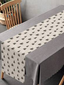 1 件圣诞亚麻桌旗，圣诞快乐桌布，圣诞树设计，183 * 33 厘米圣诞桌布，圣诞快乐装饰，圣诞派对用品，圣诞装饰，家居圣诞装饰，圣诞礼物，圣诞厨房用品，