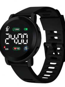 1件简约时尚休闲日常优雅学生LED宇航员手表，户外运动电子圆形腕表，夏季毕业、情人节、生日礼物 - 彩色 - 查看 11