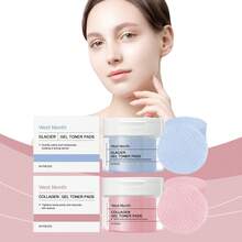 70pcs Day & Night Cleansing Cotton Pads, Containing AHA And BHA, Deep Pore Cleansing, Highly Moisturizing, Soothing And Repairing Skin, Pore Minimizing - Multicolor - View 2