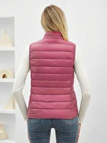 ZIAI Women Stand Collar Lightweight Short Down Vest In Multicolor Casual Outdoor Autumn Winter Vest For Women