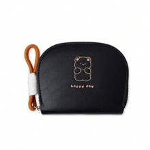 可爱熊猫女士短款钱包风琴卡包拉链零钱包钱夹休闲手拿包便携女孩PU皮革零钱包女士钱包迷你钱包钱包卡包钱包腕包