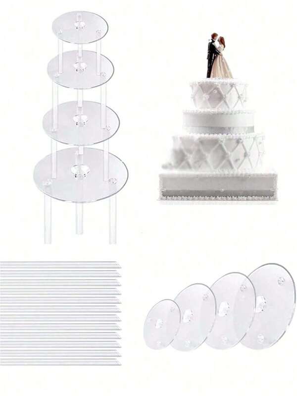 Cake Holder, Dessert Tray, Cake Pile Stand, Cake Decoration Stand Set, Multi-Layered Cake Tray For Dessert Display And Fruit Rack, Birthday Holiday Party Table DIY Cake Decoration ,Home Parties And Sundries Sorting Decor, Dessert Display , Family Birthday Party Decor Food Tray