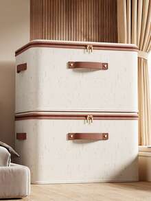 5 Größen verfügbar, großvolumige faltbare Aufbewahrungsbox mit Deckel, Haushalt Kleiderschrank faltbare Aufbewahrungskiste, Kleidung, Decken Organizer Box - Verschiedenfarbig - Übersicht 2