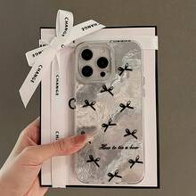 Funda con diseño de pequeños lazos. Diseño antideslizante y resistente a caídas con patrón de glaciar. Compatible con phone 16 Pro, 15, 14 Plus, 13, 12 y 11. - Colores mixtos 1 - Ver 3