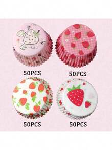 Multiple Pieces Halloween Kitchen Strawberry Cream Cake Baking Supplies, Kitchen Tools, Baking Accessories, Baking Supplies, Cake Stands, Candy Stands, Cake Decorations, Baking Molds, Suitable For Weddings, Holiday Parties, Strawberry Theme Parties, Baby Showers, Friend Gatherings, Best Gifts For Baking Friends